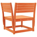 Juego de muebles jardín 7 pzas madera maciza pino marrón cera