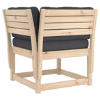 Muebles de jardín 8 pzas y cojines madera maciza pino