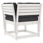 Set sofás jardín 5 pzas con cojines madera maciza pino blanco