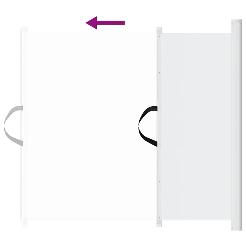 Puerta retráctil para mascotas blanca 102,5x125 cm