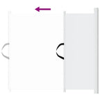 Puerta retráctil para mascotas blanca 102,5x125 cm
