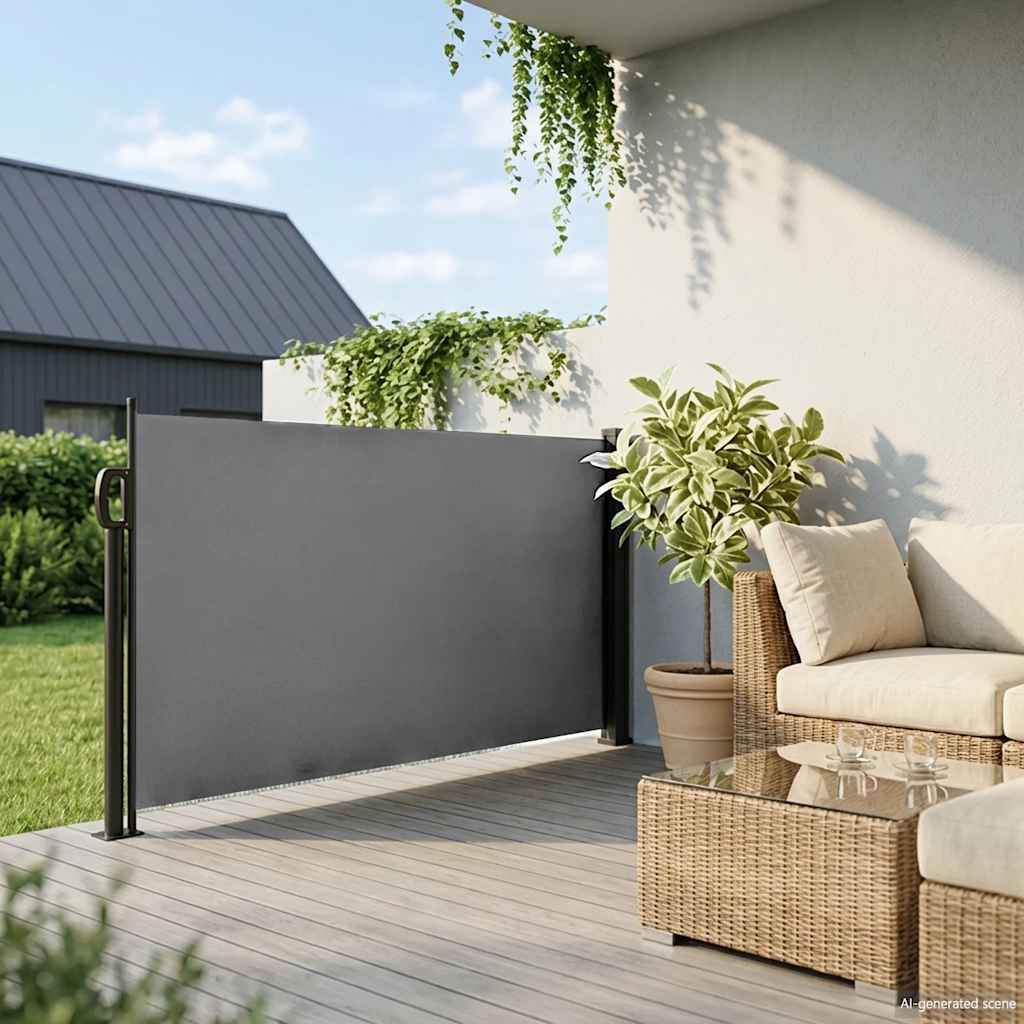 Toldo lateral retráctil antracita 100x300 cm