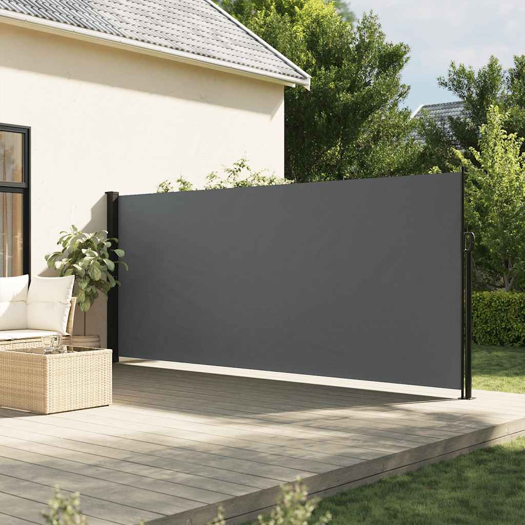 Toldo lateral retráctil antracita 100x300 cm
