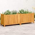 Jardinera con forro madera maciza de acacia 100x50x100 cm