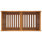 Jardinera con forro madera maciza de acacia 100x50x100 cm