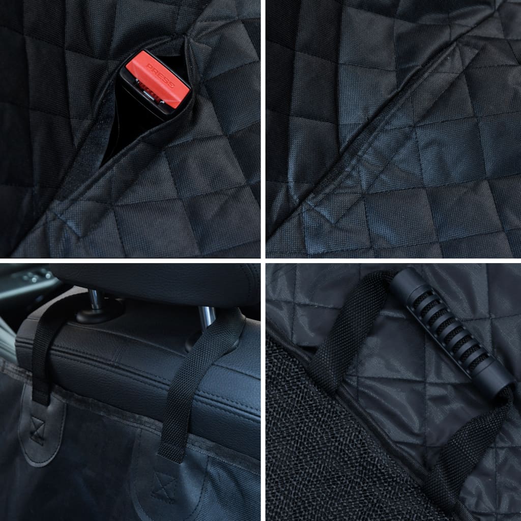 Funda para asiento de coche para perros negro 137x46x50 cm