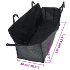 Funda para asiento de coche para perros negro 137x46x50 cm