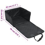 Silla de coche para perros negro 45x45x25/55 cm