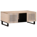 Mesa de centro de madera maciza de mango 80x55x40 cm