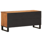 Mueble de TV madera maciza de acacia 100x34x46 cm