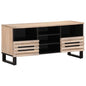 Mueble de TV madera maciza de acacia 100x34x46 cm