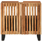 Armario de lavabo para baño madera maciza de acacia 62x34x58 cm