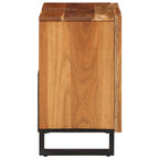 Armario de lavabo para baño madera maciza de acacia 62x34x58 cm