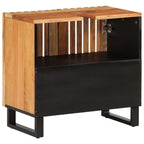 Armario de lavabo para baño madera maciza de acacia 62x34x58 cm