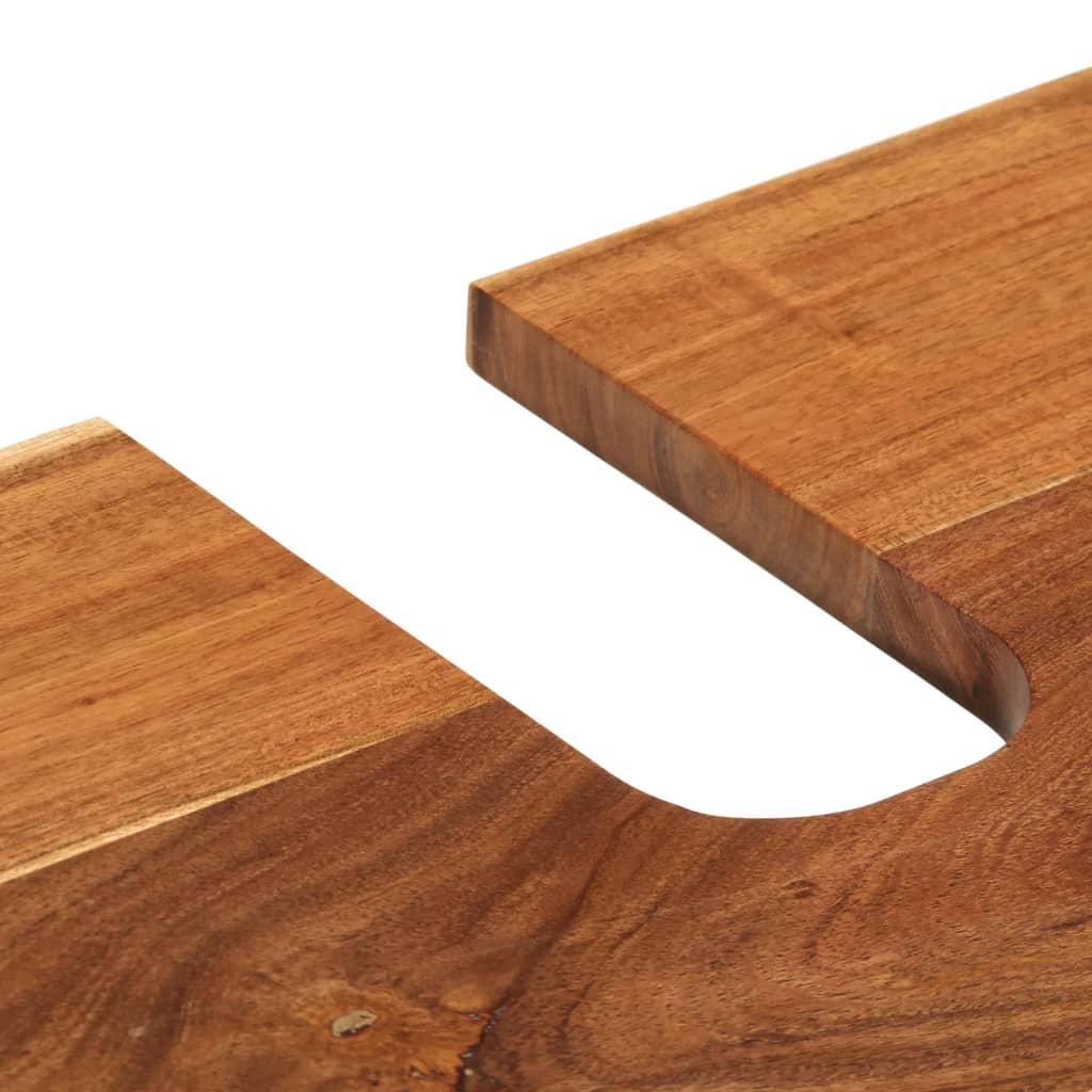 Armario de lavabo para baño madera maciza de acacia 62x34x58 cm
