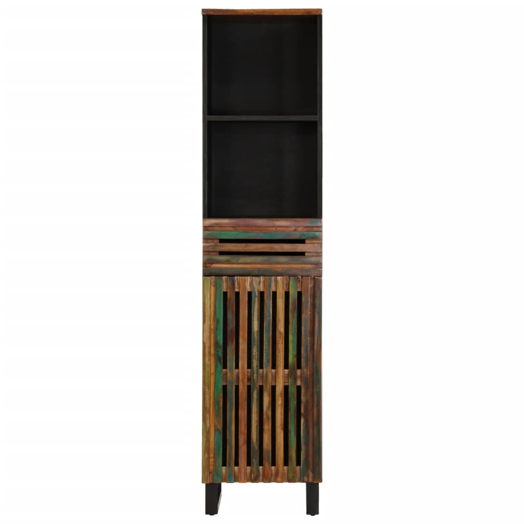 Aparador de madera maciza acacia 38x34x160 cm