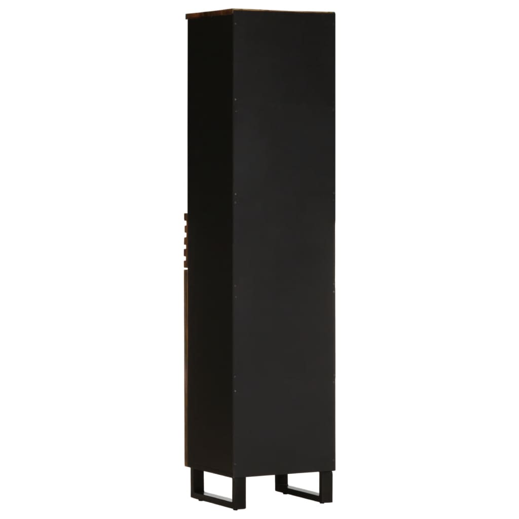 Aparador de madera maciza acacia 38x34x160 cm