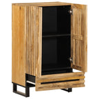 Aparador alto de madera maciza mango rugosa 60x34x100 cm