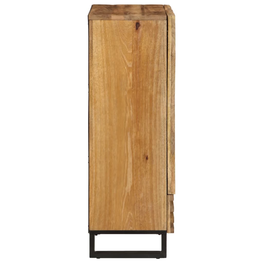 Aparador alto de madera maciza mango rugosa 60x34x100 cm