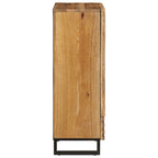 Aparador alto de madera maciza mango rugosa 60x34x100 cm
