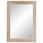 Espejo de baño madera maciza de mango y vidrio 50x70 cm
