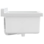 Fregadero lavabo de pared resina blanco 40x40x24 cm