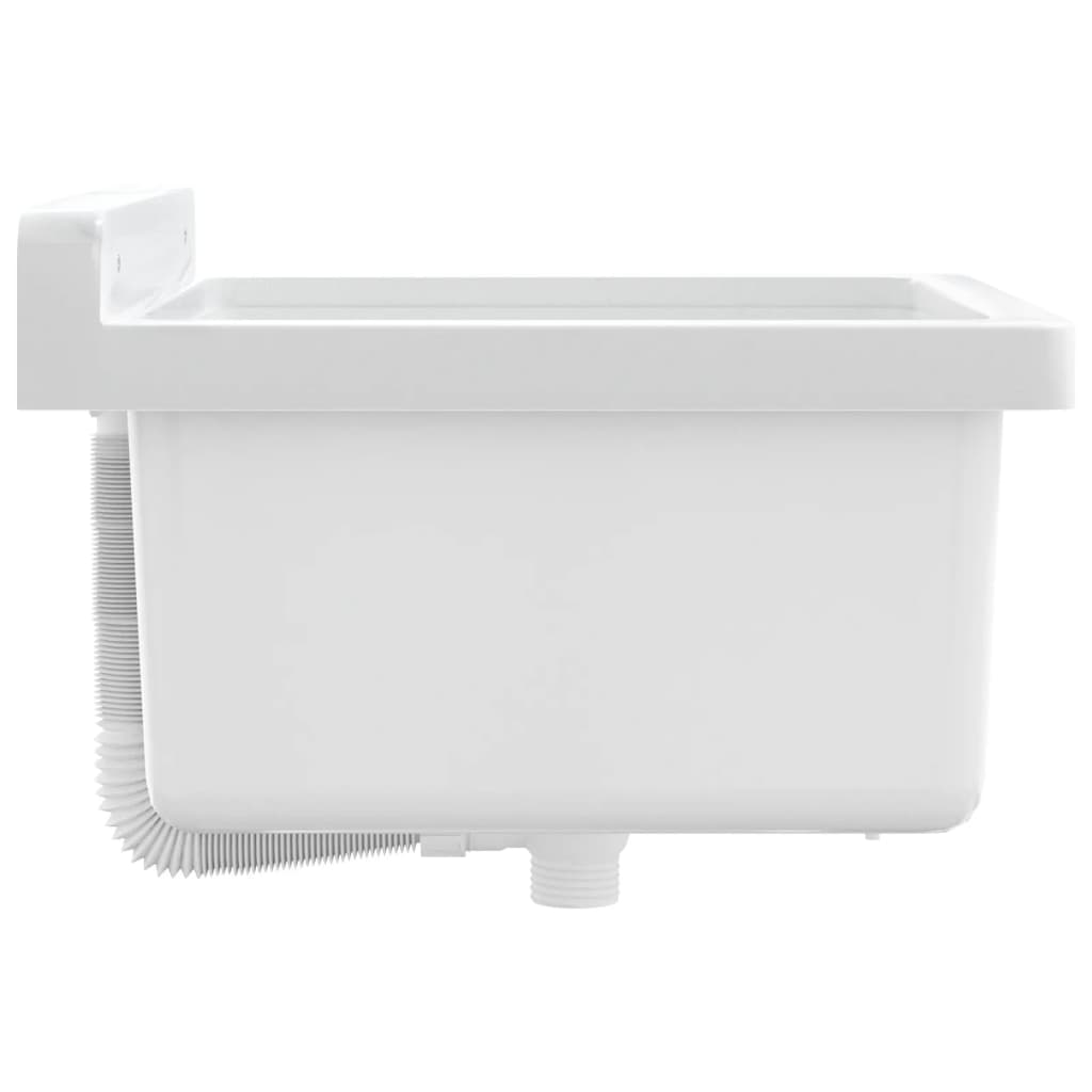 Fregadero lavabo de pared resina blanco 40x40x24 cm
