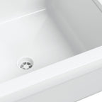 Fregadero lavabo de pared resina blanco 40x40x24 cm