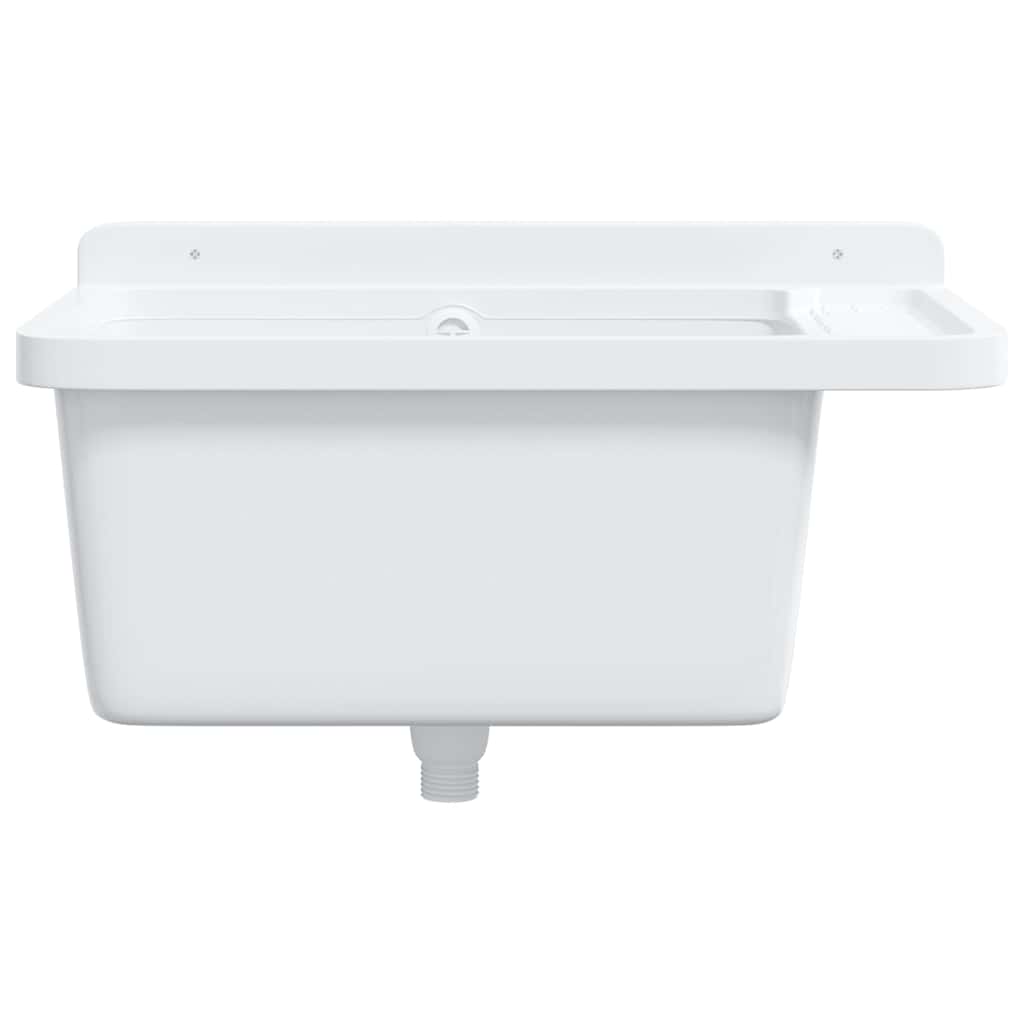 Fregadero utilitario de pared resina blanco 60x40x28 cm