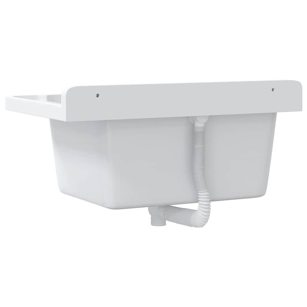 Fregadero utilitario de pared resina blanco 60x40x28 cm