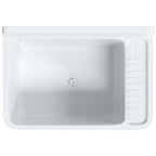 Fregadero utilitario de pared resina blanco 60x40x28 cm