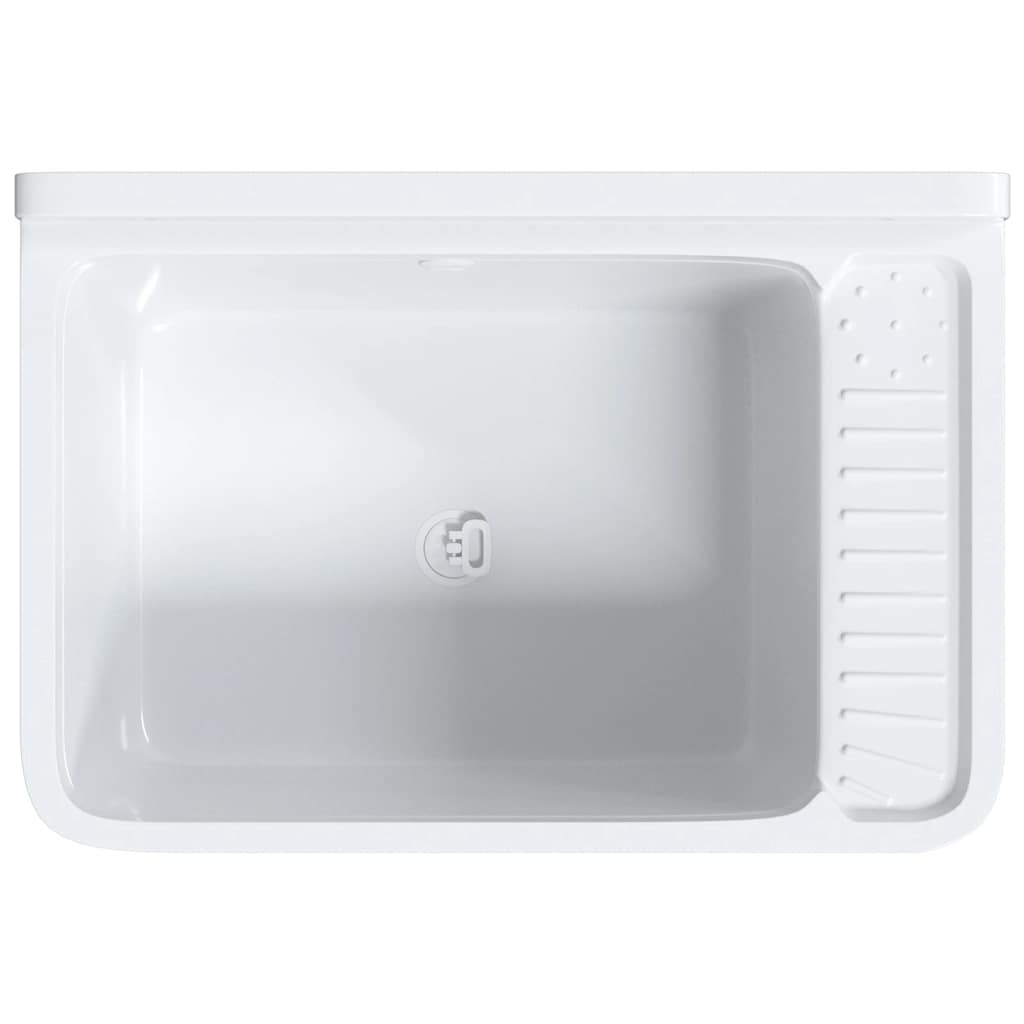 Fregadero utilitario de pared resina blanco 60x40x28 cm