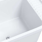 Fregadero utilitario de pared resina blanco 60x40x28 cm
