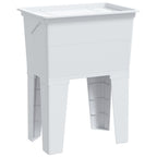 Fregadero de lavadero de resina blanco 59x41x75 cm