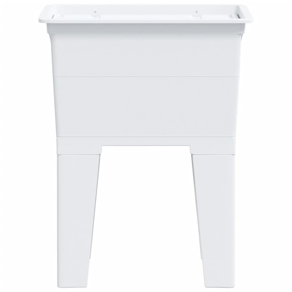 Fregadero de lavadero de resina blanco 59x41x75 cm