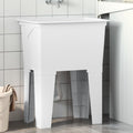 Fregadero de lavadero de resina blanco 59x41x75 cm