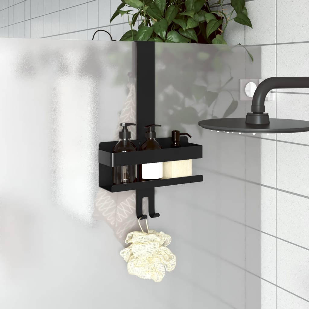 Estante colgante de ducha acero inox cepillado 304 negro mate