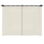 Cenador con cortinas acero color crema 3x3 m