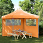 Tienda de fiesta plegable Pop-Up 2 paredes laterales burdeos