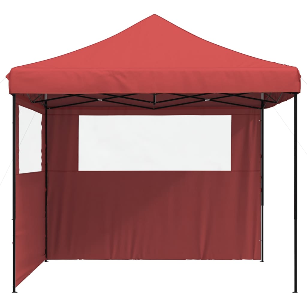 Tienda de fiesta plegable Pop-Up 2 paredes laterales burdeos