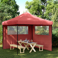 Tienda de fiesta plegable Pop-Up 2 paredes laterales burdeos