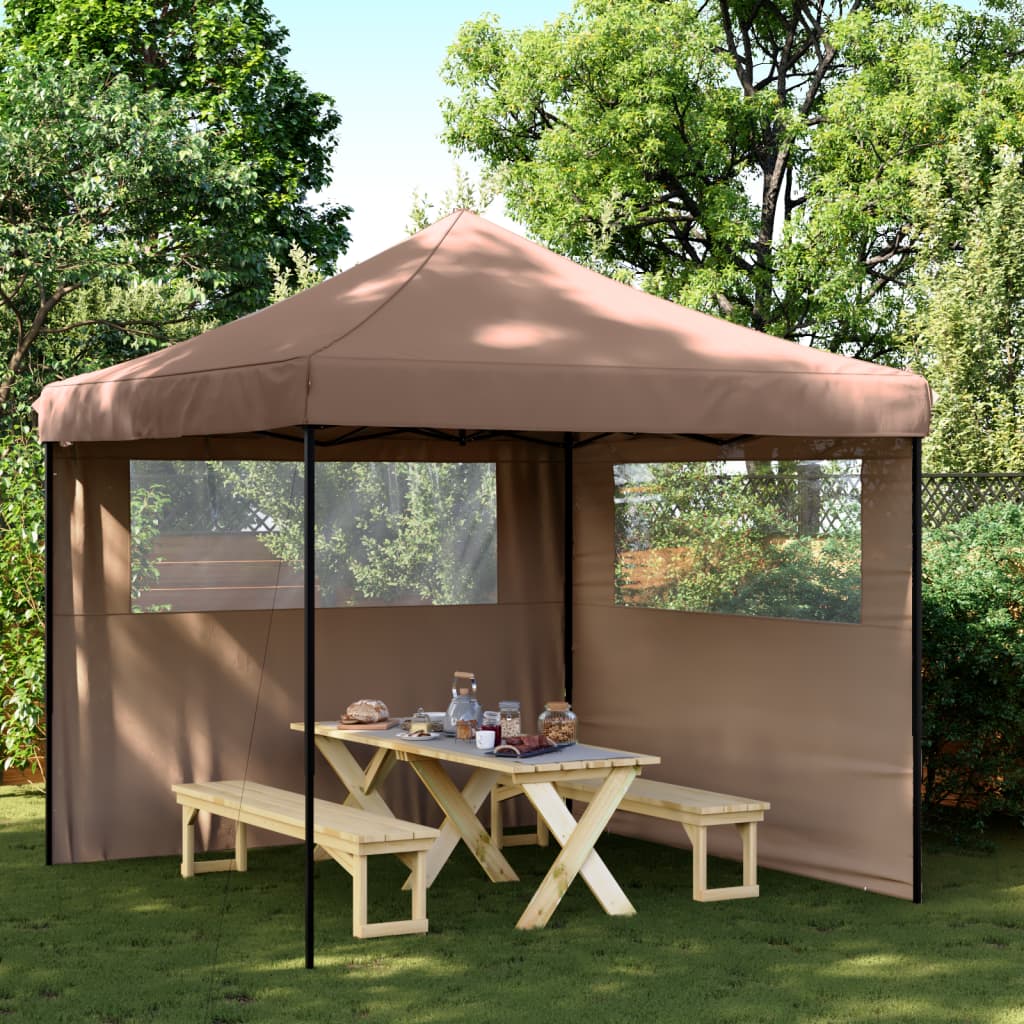 Tienda de fiesta plegable Pop-Up 2 paredes laterales burdeos
