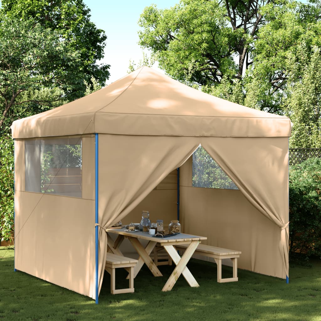 Tienda de fiesta plegable Pop-Up 4 paredes laterales burdeos