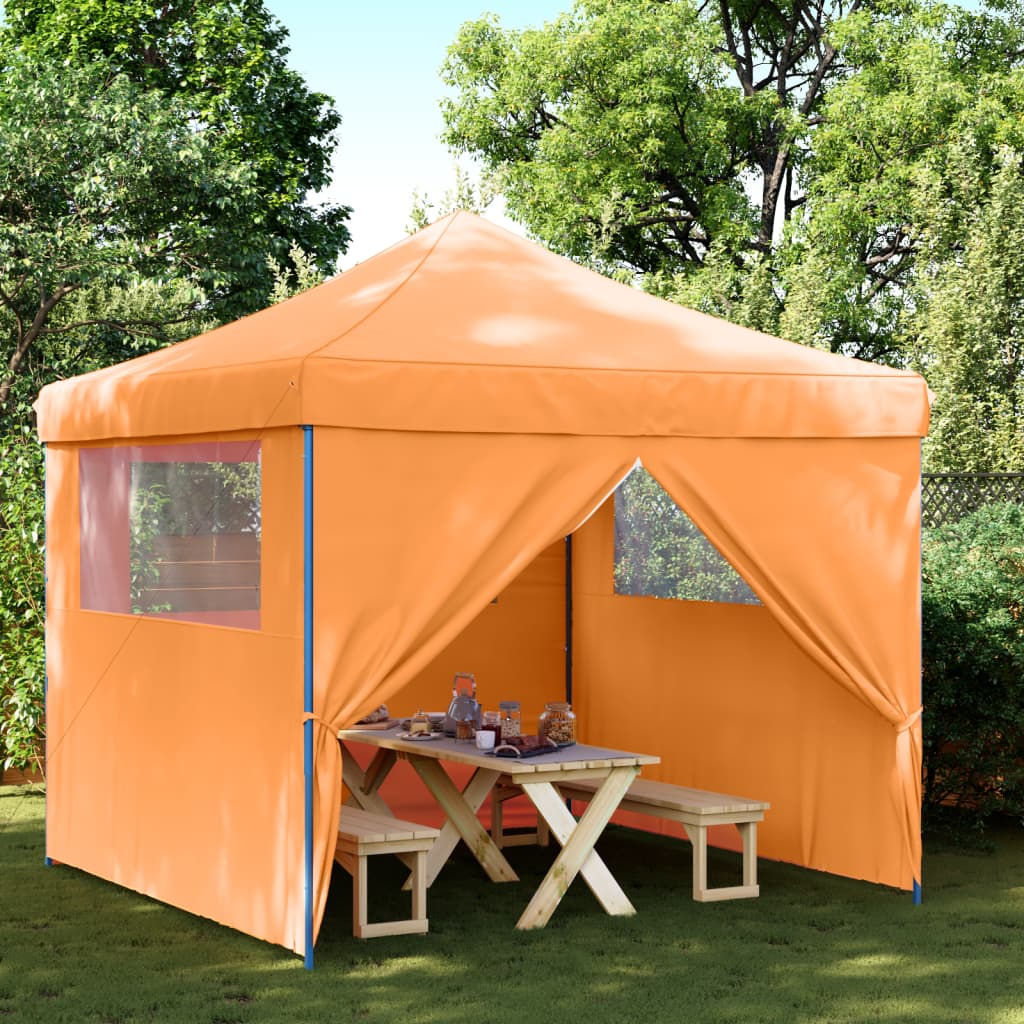 Tienda de fiesta plegable Pop-Up 4 paredes laterales burdeos
