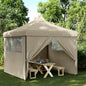 Tienda de fiesta plegable Pop-Up 4 paredes laterales burdeos
