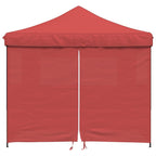 Tienda de fiesta plegable Pop-Up 4 paredes laterales burdeos