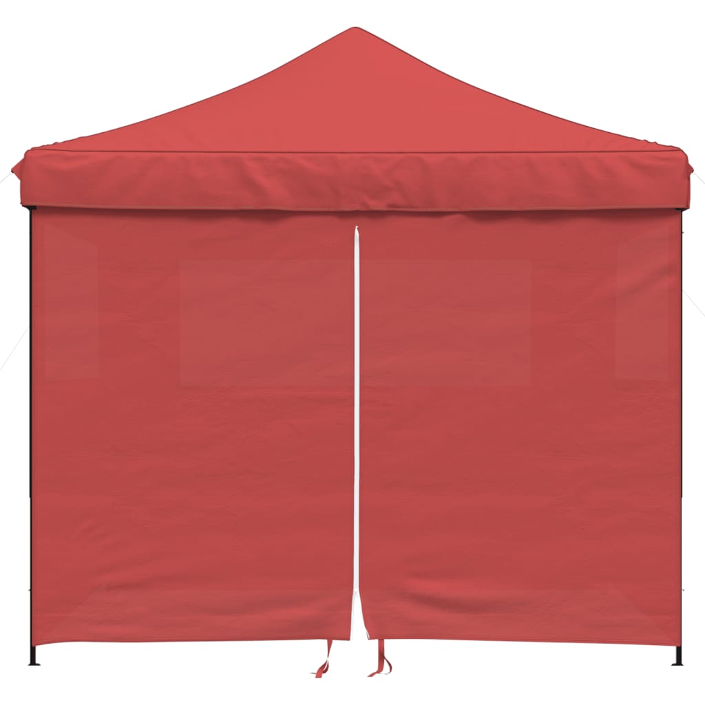 Tienda de fiesta plegable Pop-Up 4 paredes laterales burdeos