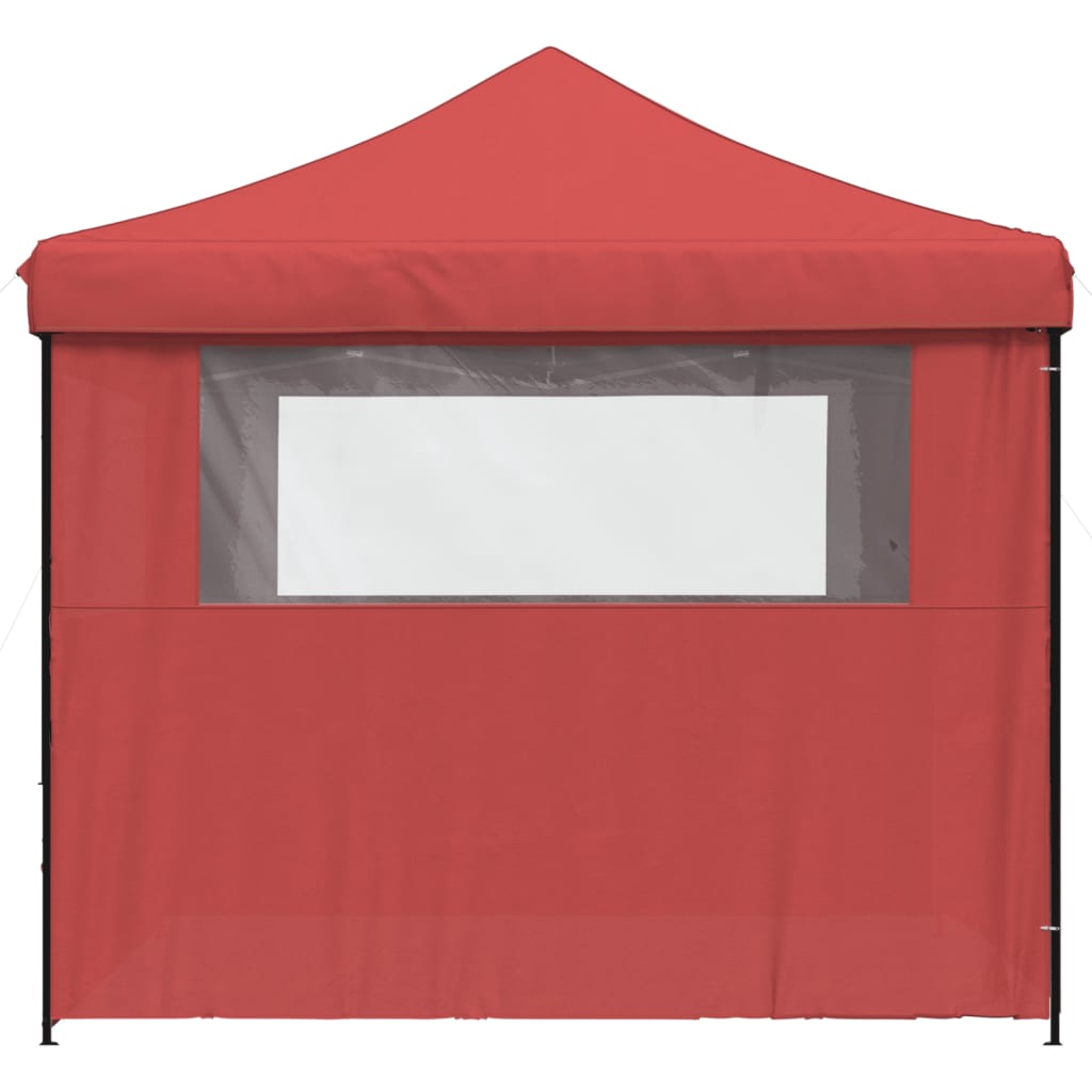 Tienda de fiesta plegable Pop-Up 4 paredes laterales burdeos