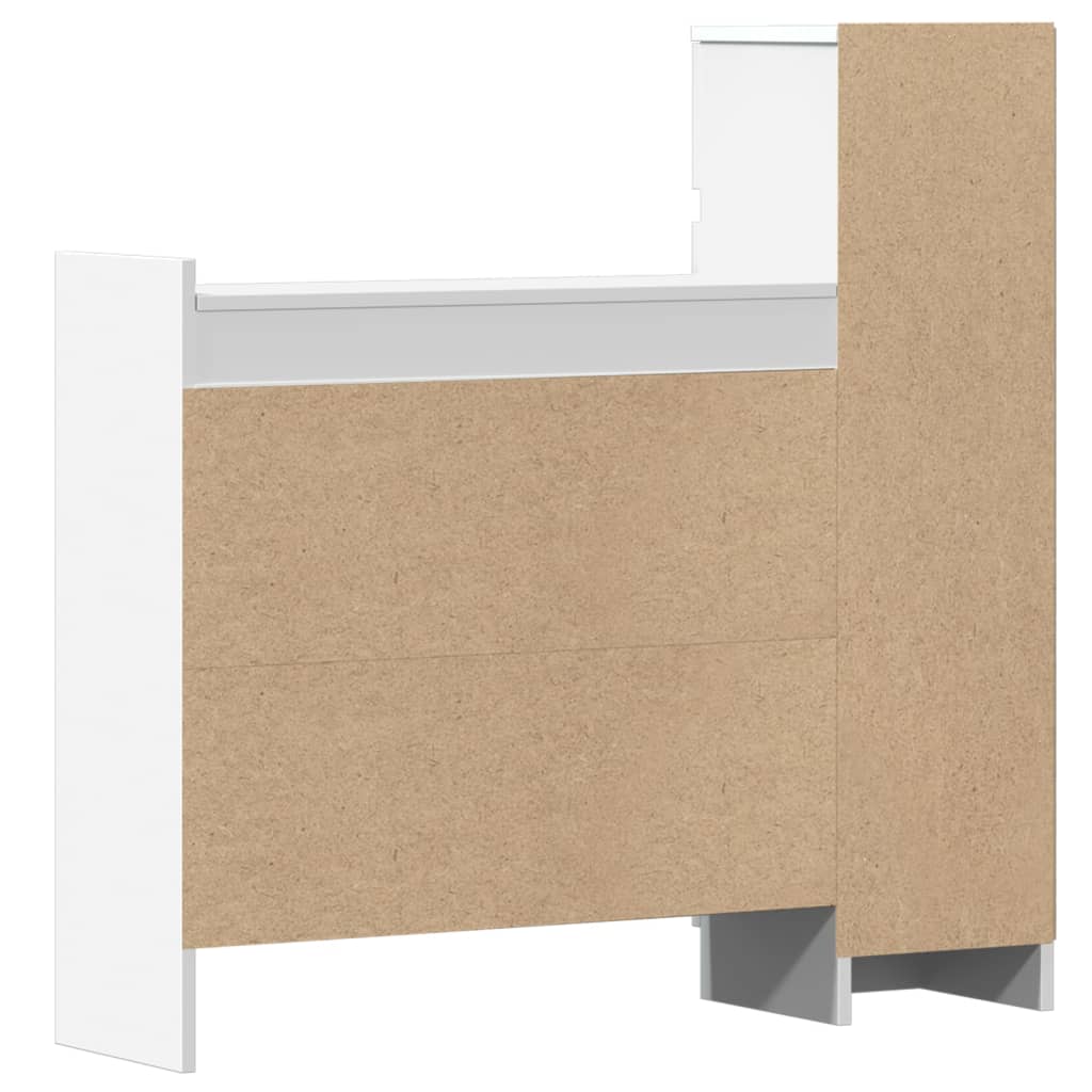 Zapatero madera de ingeniería blanco 100,5x28x100 cm