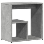 Mesa auxiliar 2 uds madera ingeniería gris hormigón 50x30x50 cm